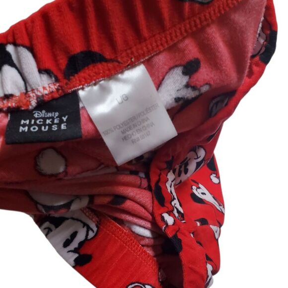 Size Large Mickey Fleece Pajama Pants EUC - Picture 4 of 5